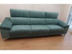 sofa lineal verde tres asientos